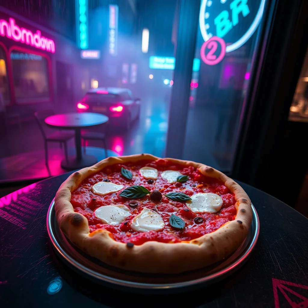 Cyberpunk food photo