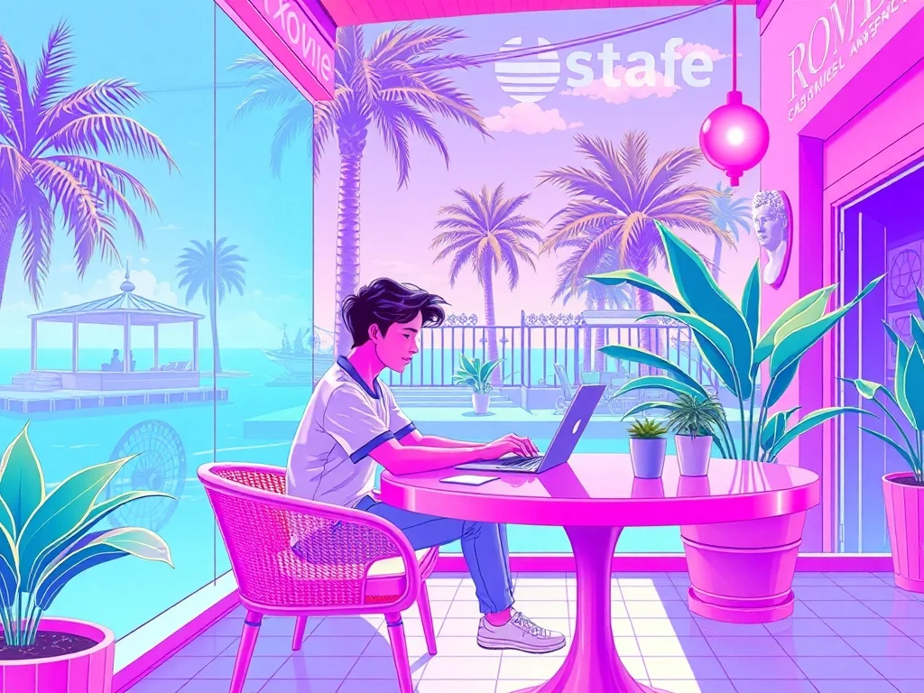 Vaporwave illustration