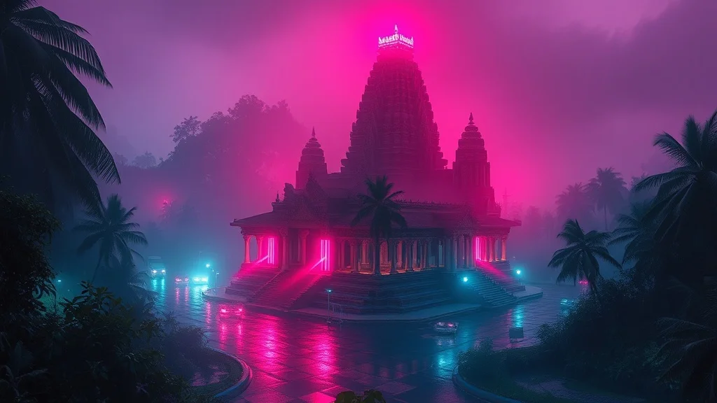Cyberpunk landscape