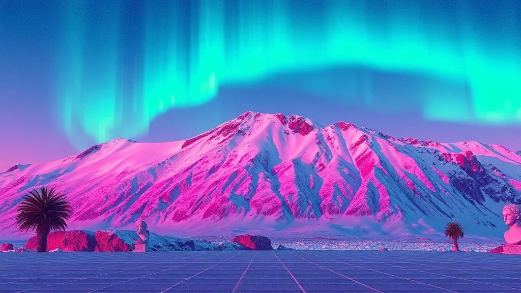 Vaporwave landscape