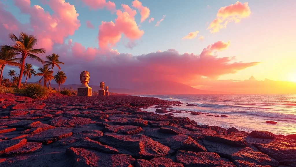 Vaporwave landscape