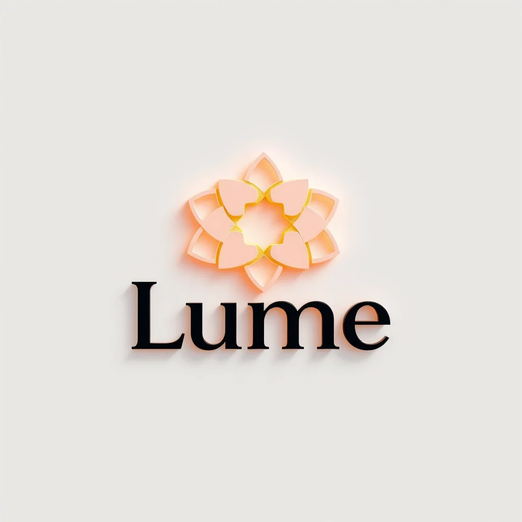 3D Render logo: a fashion brand called Lume