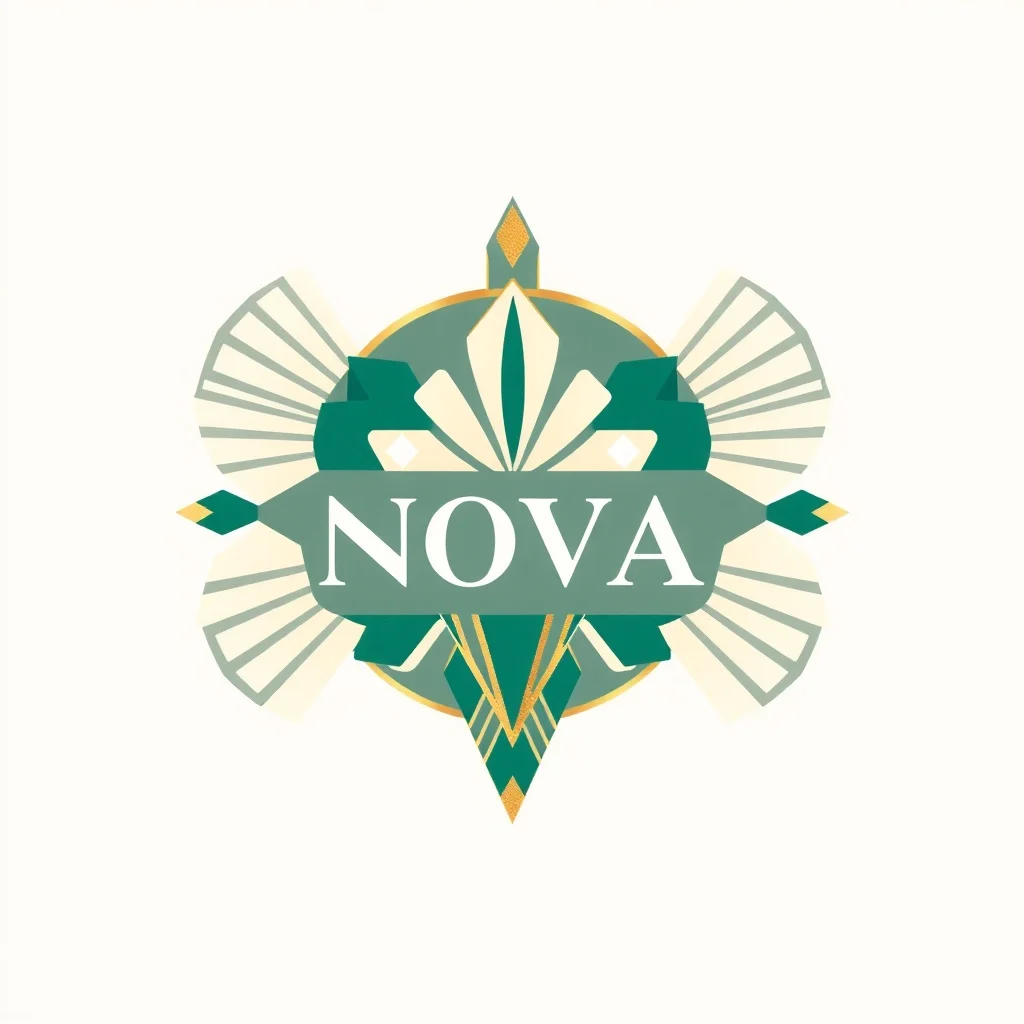 Art Deco logo: a tech startup called Nova