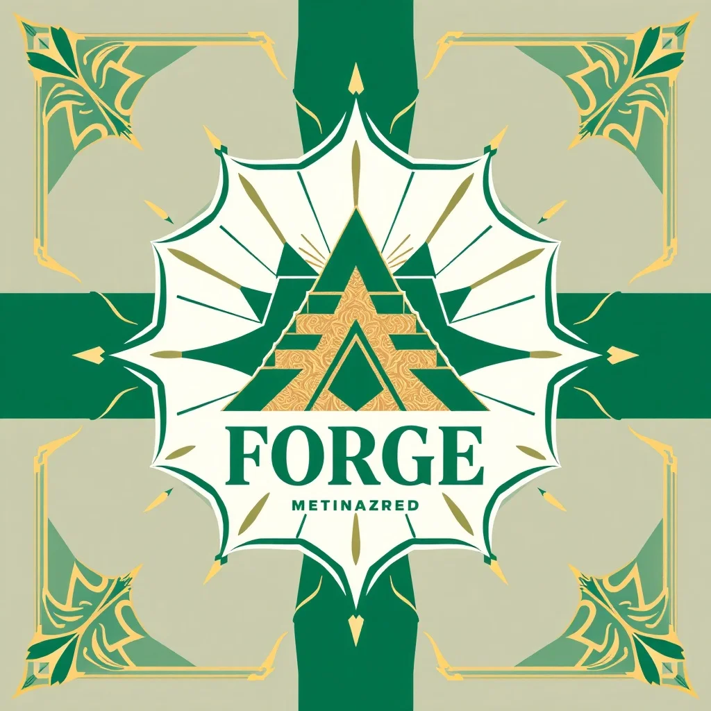 Art Deco logo: a fitness gym called Forge
