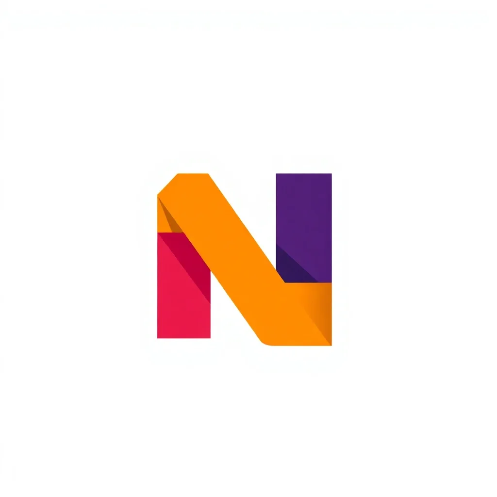 Flat Design logo: a tech startup called Nova