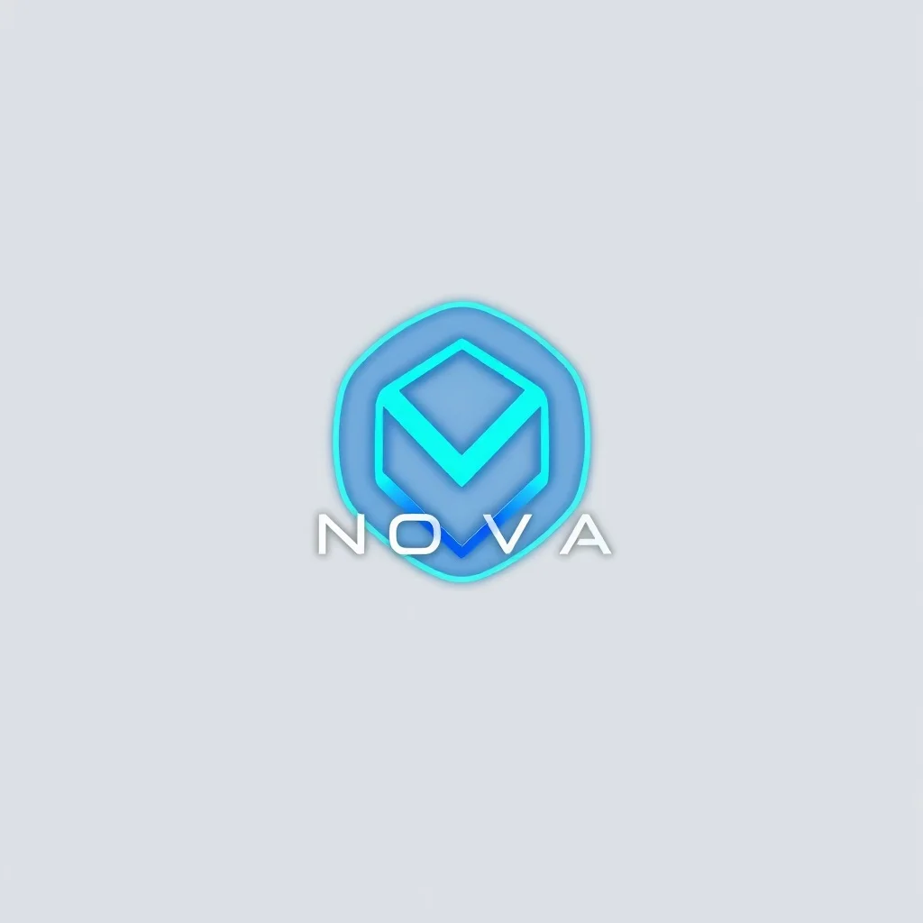 Futuristic logo: a tech startup called Nova