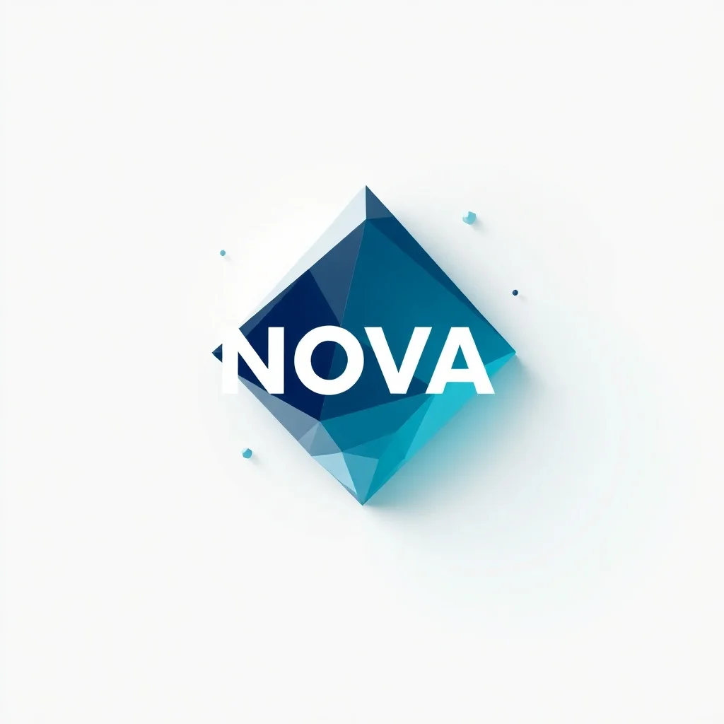 Low Poly logo: a tech startup called Nova