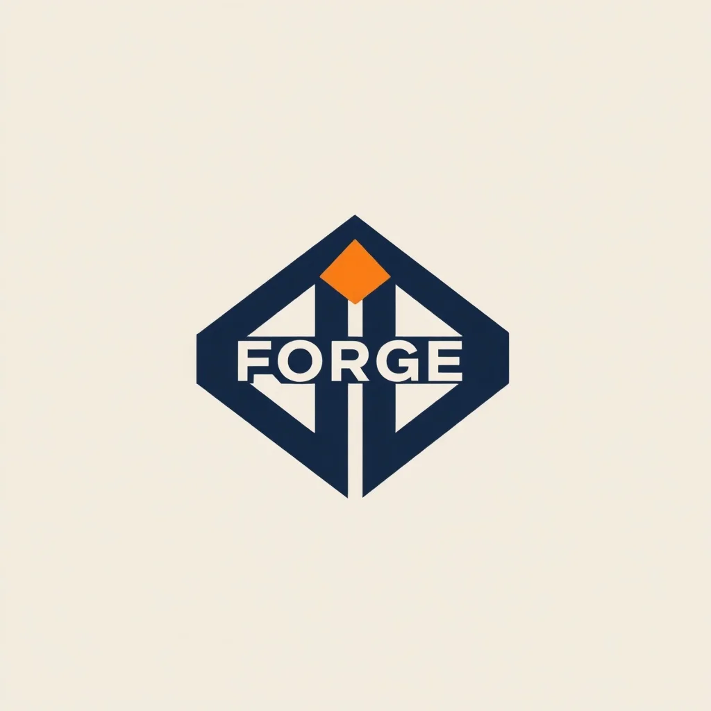 Minimalist logo: a fitness gym called Forge