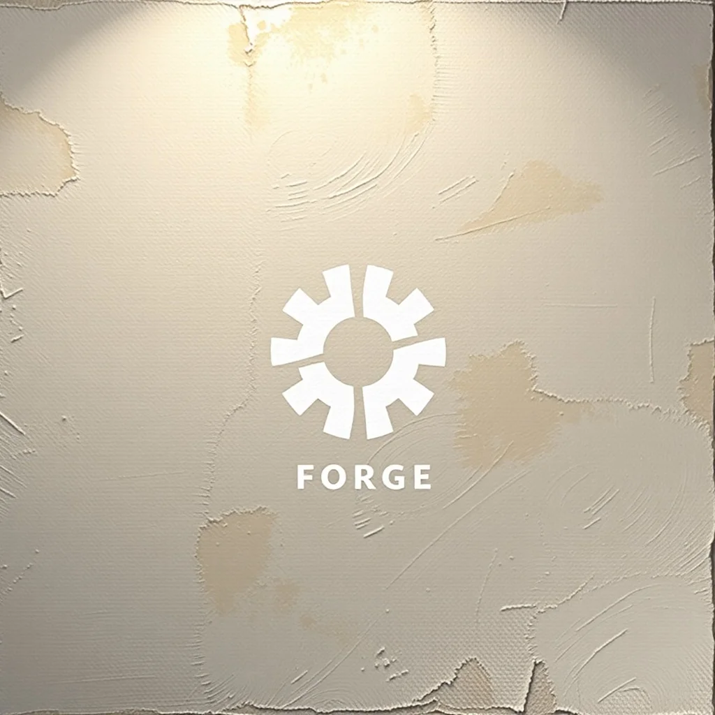 Oil Painting logo: a fitness gym called Forge