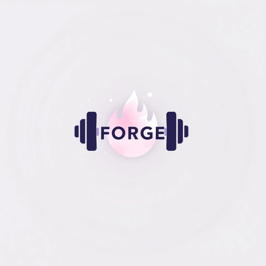 Pastel logo: a fitness gym called Forge