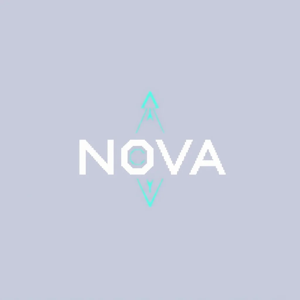 Pixel Art logo: a tech startup called Nova