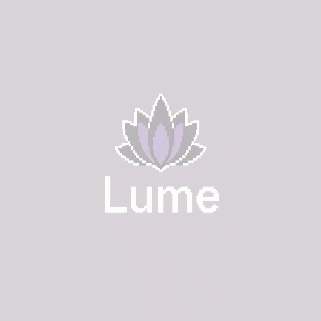 Pixel Art logo: a fashion brand called Lume