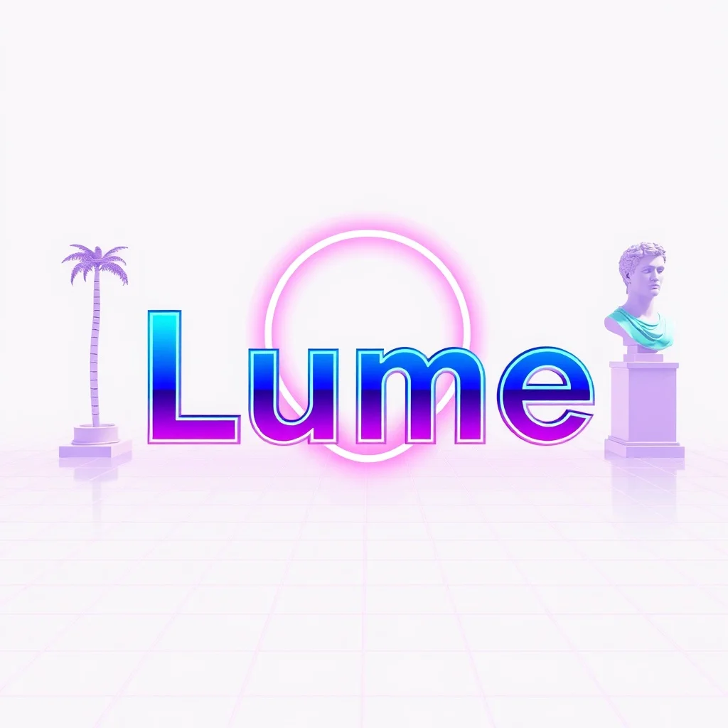 Vaporwave logo: a fashion brand called Lume