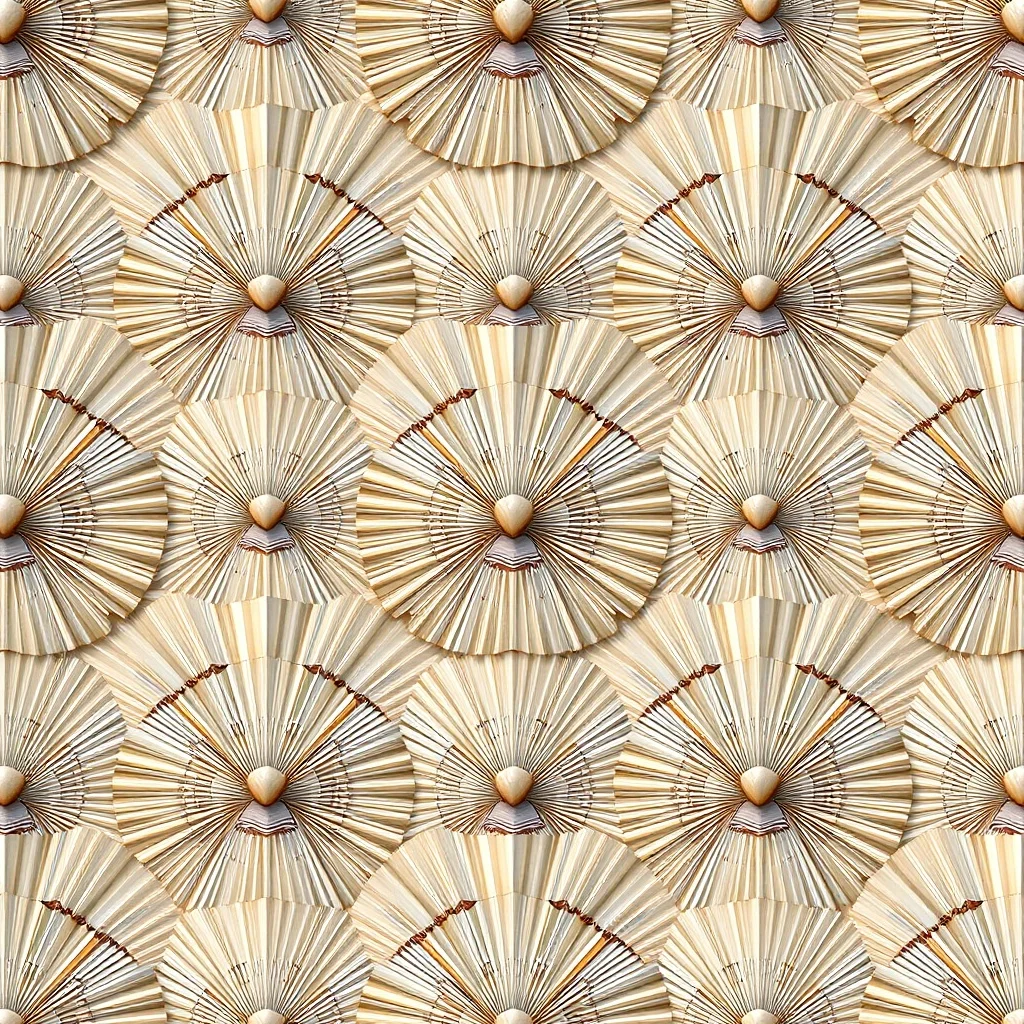 3D Render pattern: art-deco fans and rays