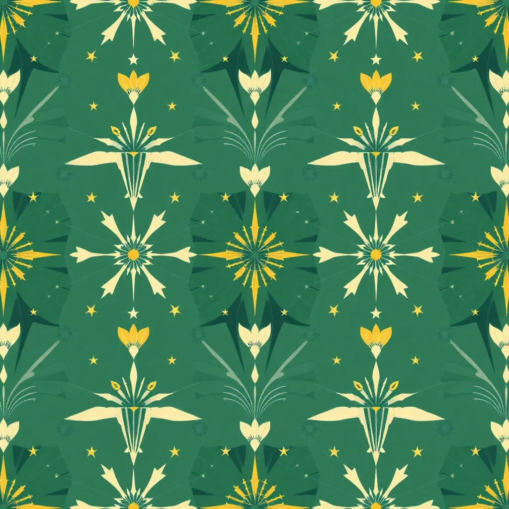 Art Deco pattern: tiny moons and stars