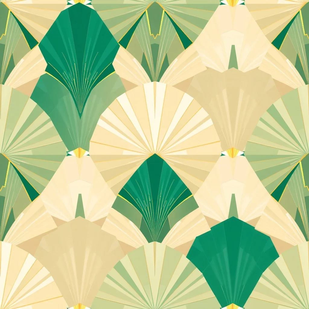 Art Deco pattern: art-deco fans and rays