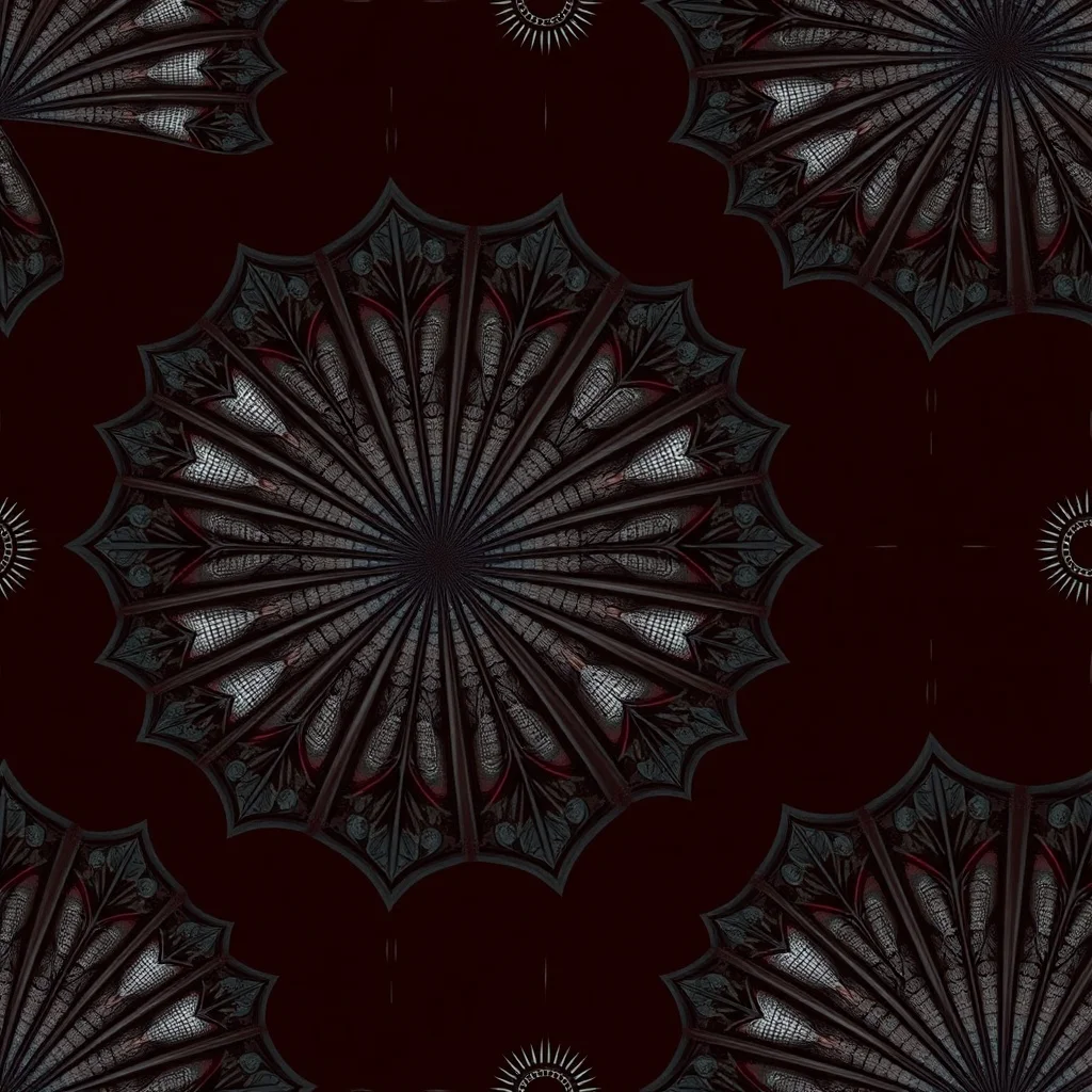 Gothic pattern: art-deco fans and rays