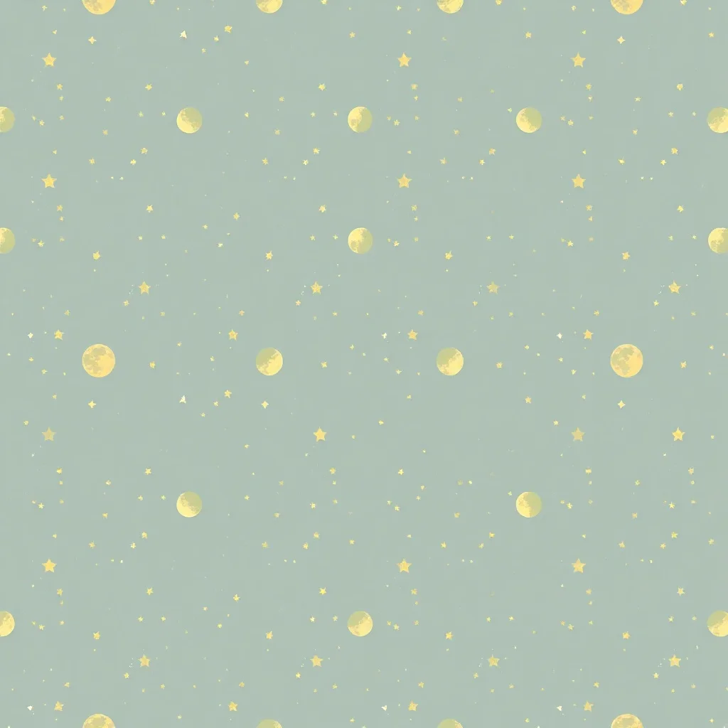 Studio Ghibli pattern: tiny moons and stars