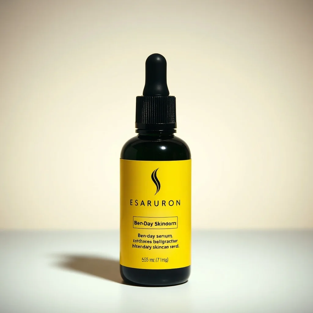Pop Art product photo: a luxury skincare serum bottle