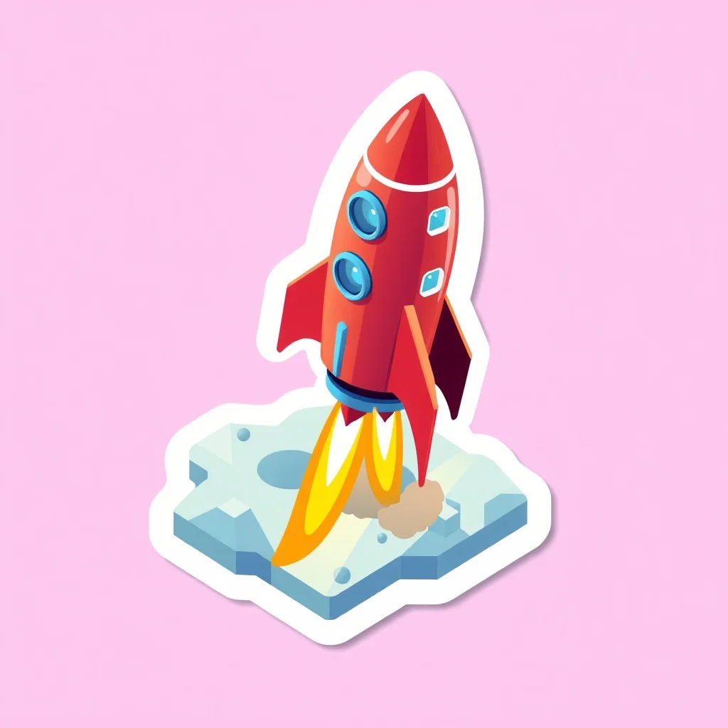 Isometric sticker