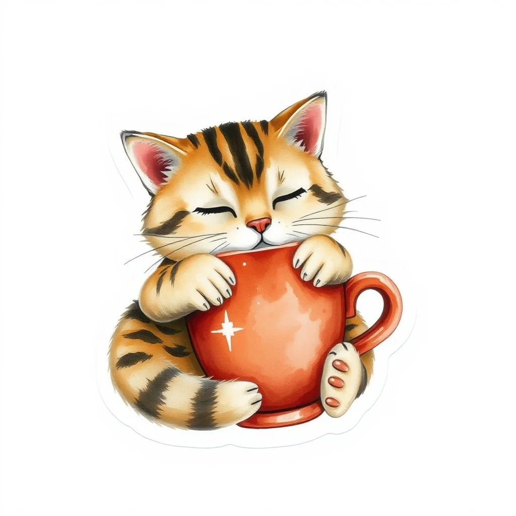Watercolor sticker