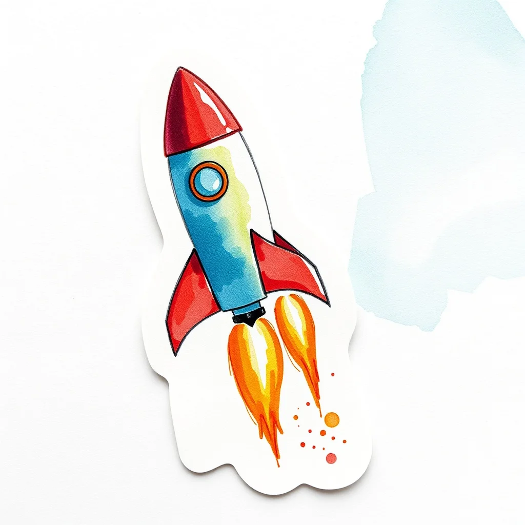 Watercolor sticker
