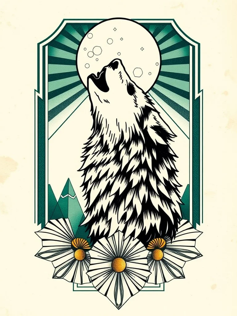 Art Deco tattoo