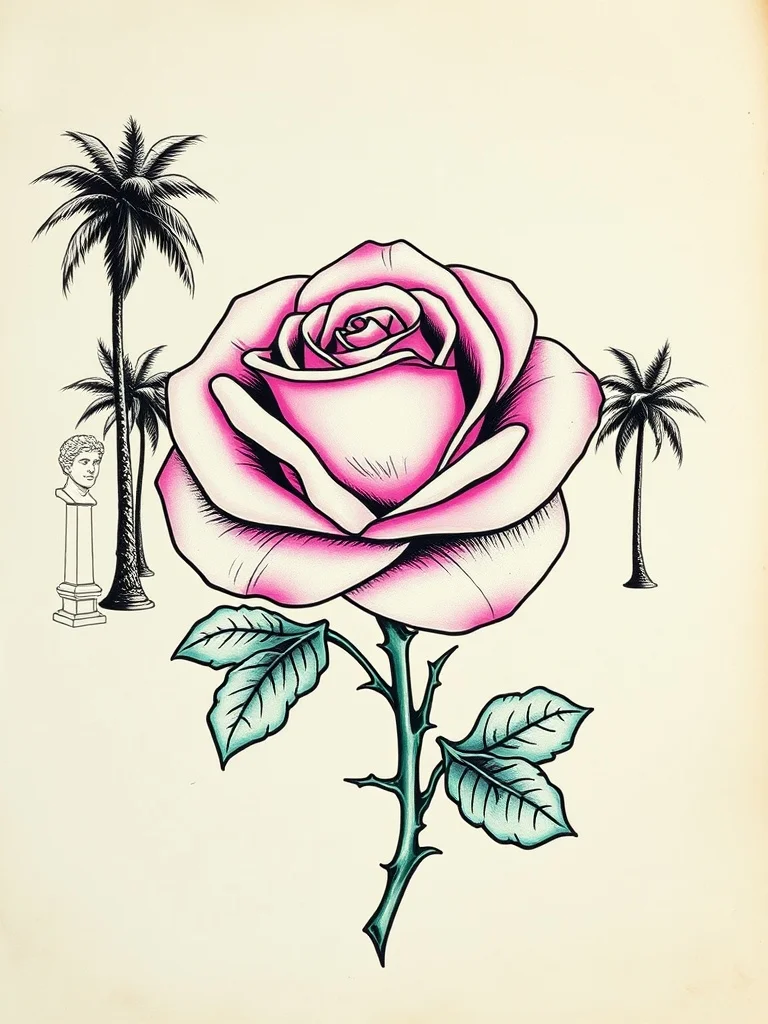 Vaporwave tattoo